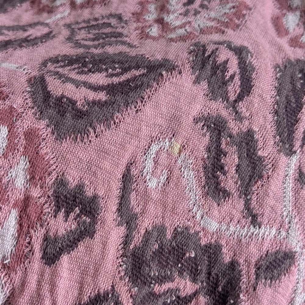 NWT Free People Jaquard Dusty Rose Floral Print Open Back Top - Picture 14 of 16